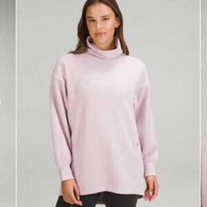 Lululemon Modal Blend Turtleneck Tunic Sweater Pink Peony Size 4